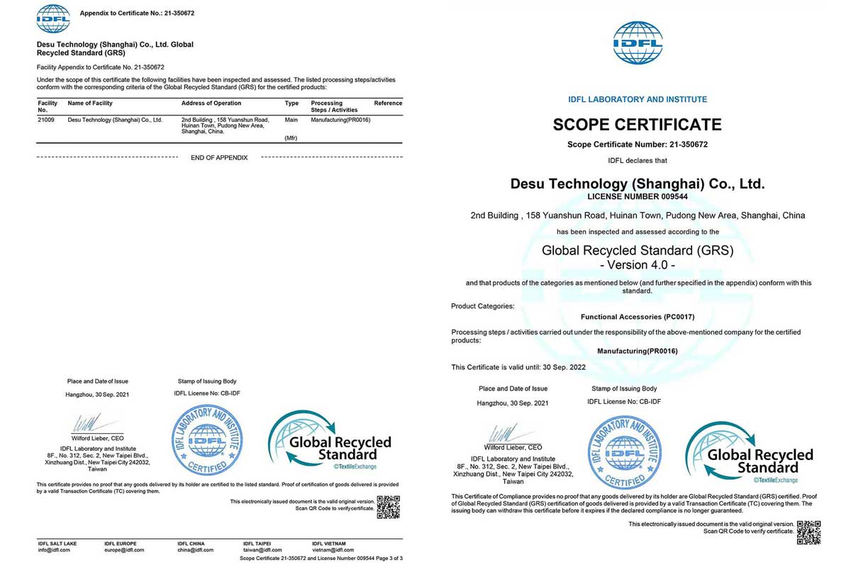 GRS Certificate